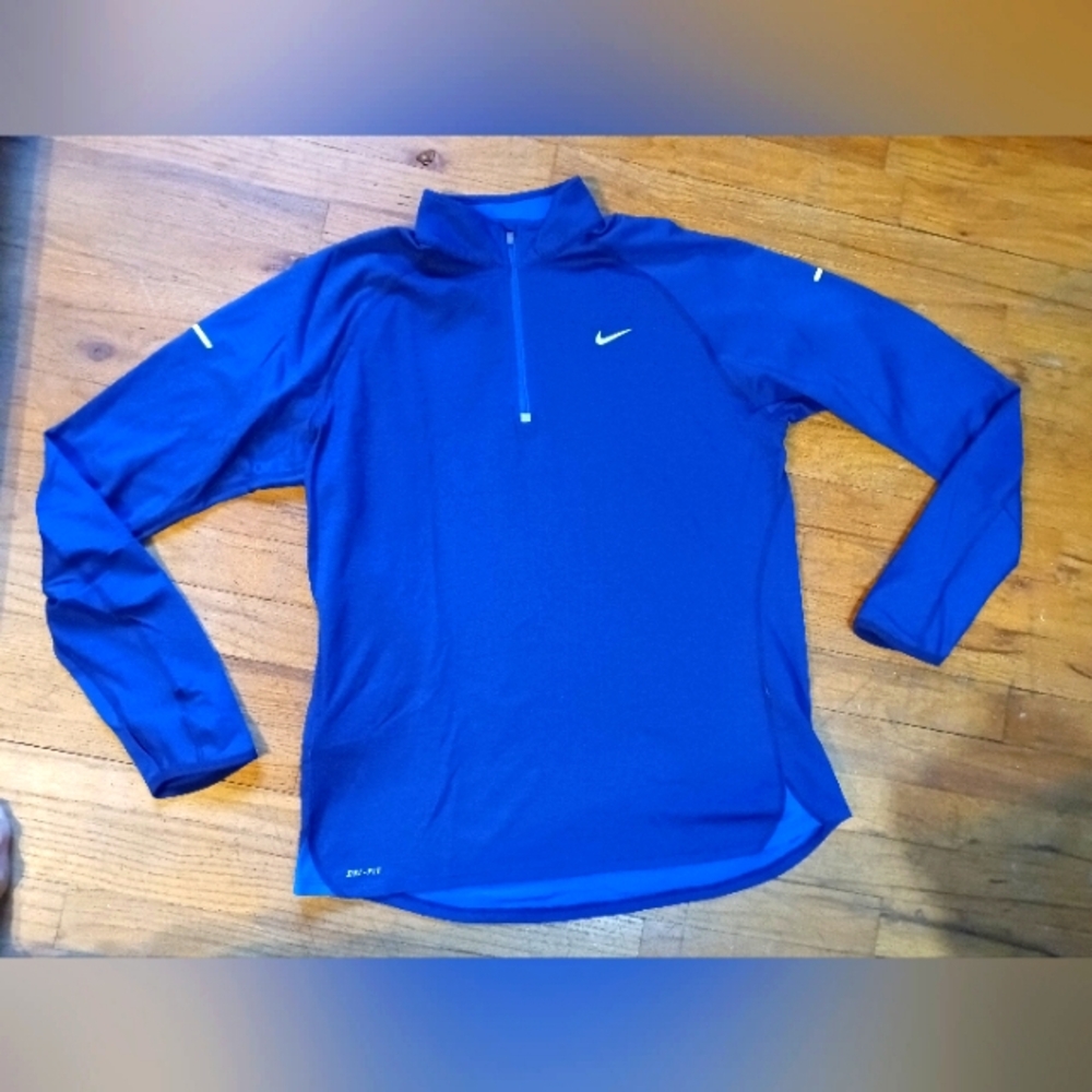 Nike DriFit men Running Long Sleeve blue size XL